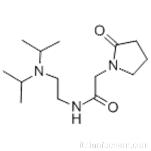 1-pirrolidineacetammide, N- [2- [bis (1-metiletil) ammino] etil] -2-oxo- CAS 68497-62-1